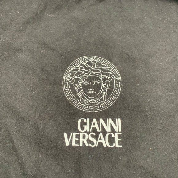 Versace black leather handbag with with logo stitching. - Picture 5 of 7